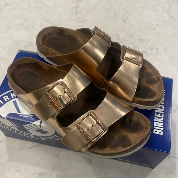 Birkenstock Arizona BS Metallic Copper SZ39/8 - Picture 1 of 8